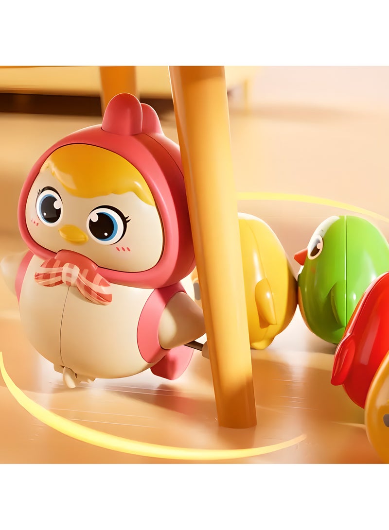 LIXADA 1pc Hen with 3pcs Chicks Learning to Crawl Magnetic Chain Early Education Toys, No Batteries Required, Educational Toys, Multiple Colors to Choose from, Youngsters Birthday Surprise Gift, Swinging Crawling Trainer Special Festival Youngsters Gifts for Youngsters Age 3+  - Image 2