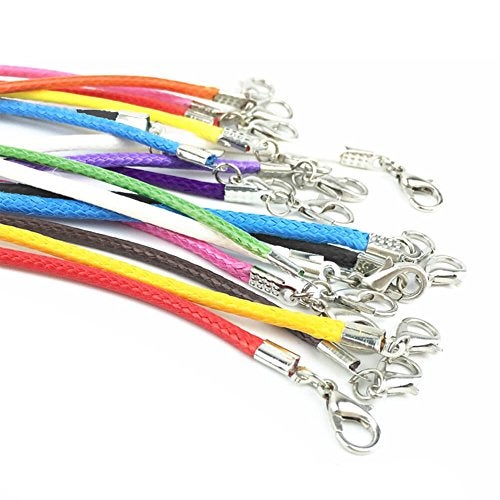 Paxcoo 100 Pcs 18 Inches Waxed Cotton Necklace Cord for Jewelry Making Mix Color - Image 3