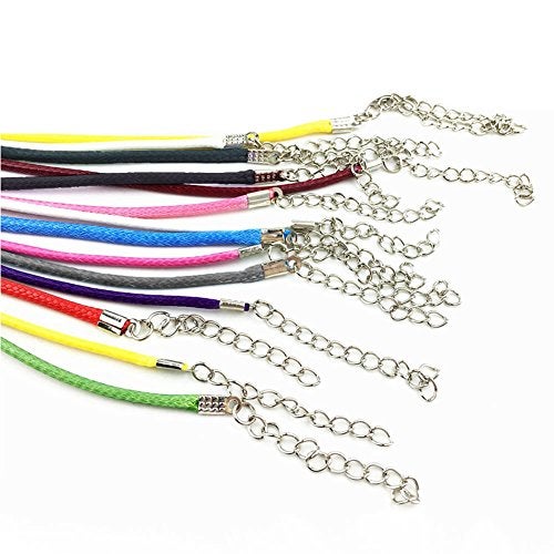 Paxcoo 100 Pcs 18 Inches Waxed Cotton Necklace Cord for Jewelry Making Mix Color - Image 4
