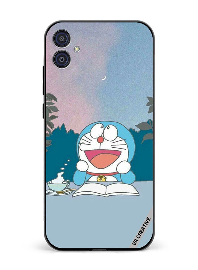 VR CREATIVE Protective Case Cover For Samsung Galaxy M04/F04 Wandering Doremon Design Multicolour - Image 1