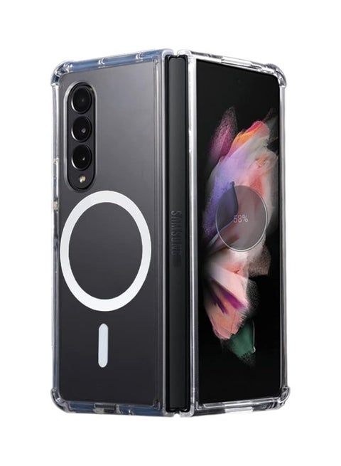 Clear Galaxy Case for Samsung Galaxy Z Fold 3, Compatible with MagSafe Wireless Charging, Ultra Slim Shockproof Clear Cover