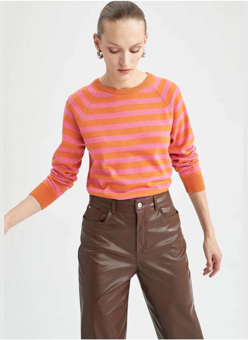 DeFacto - Regular Fit Long Sleeve Stripe Jumper - Image 1
