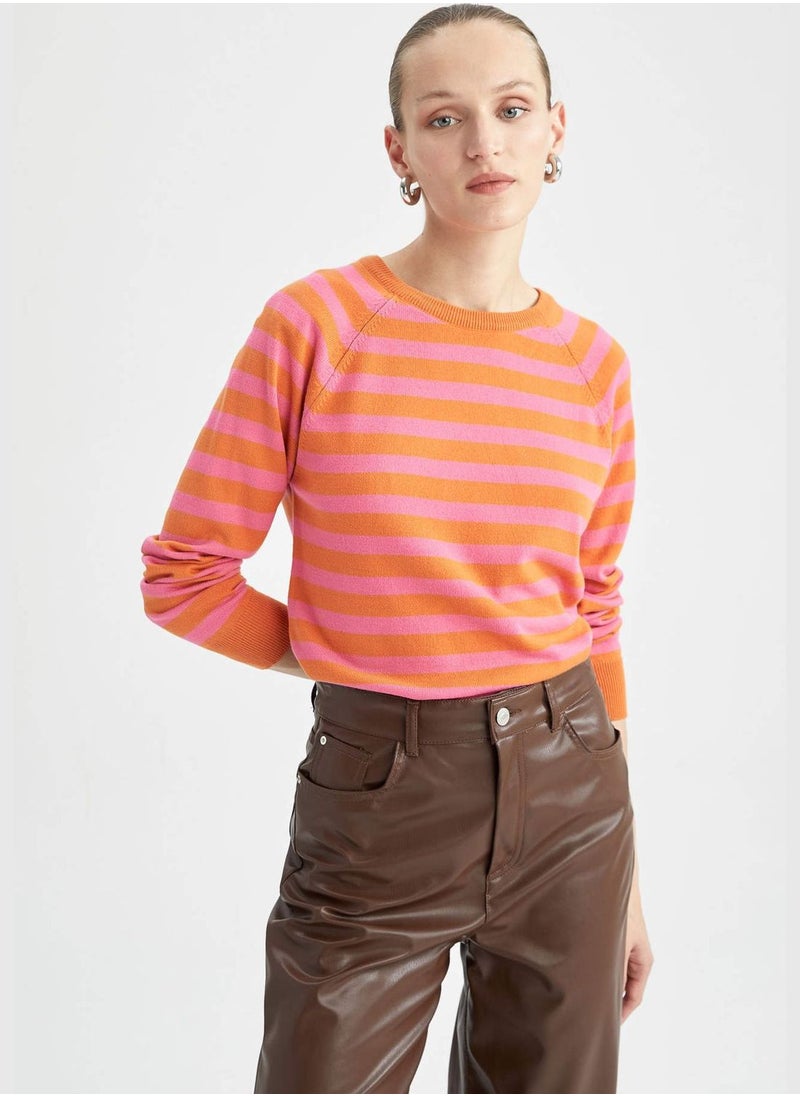 DeFacto - Regular Fit Long Sleeve Stripe Jumper - Image 1