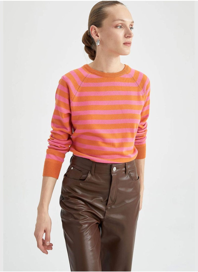 DeFacto - Regular Fit Long Sleeve Stripe Jumper - Image 1