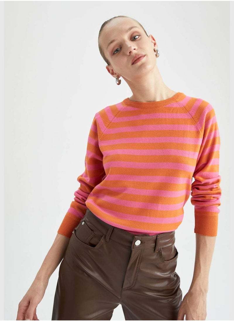 DeFacto - Regular Fit Long Sleeve Stripe Jumper - Image 1