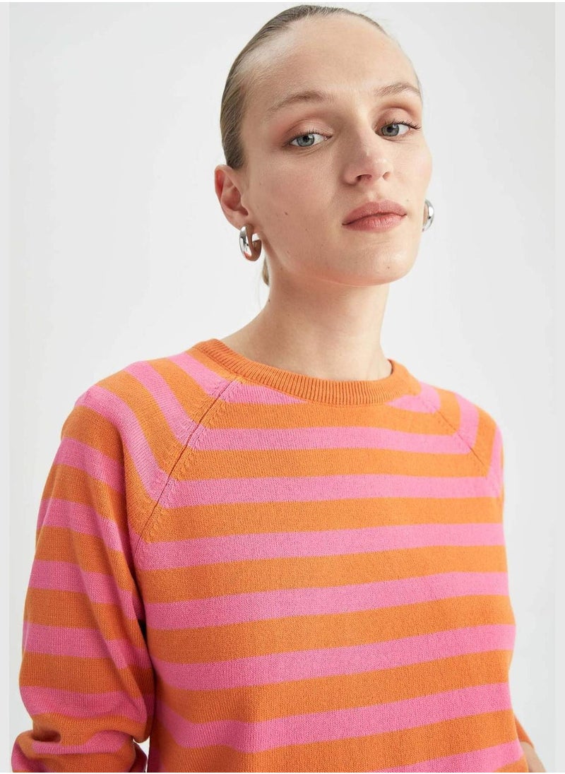 DeFacto - Regular Fit Long Sleeve Stripe Jumper - Image 1