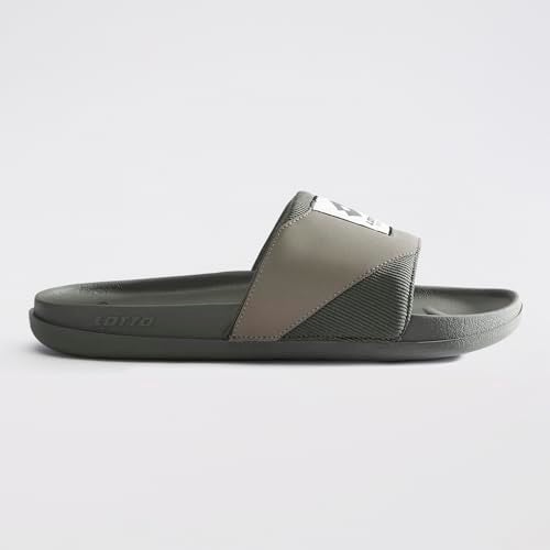 Lotto Men Enduro Strip Olive Slides - Image 2