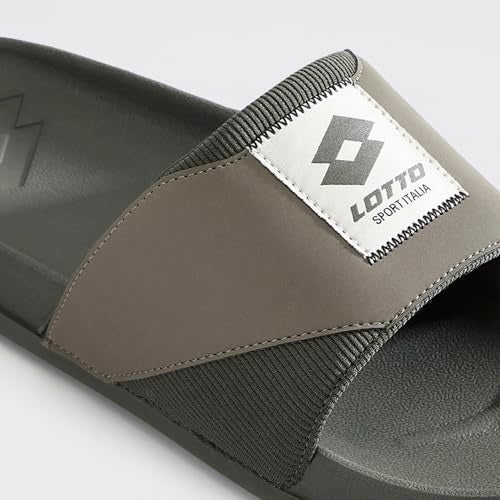 Lotto Men Enduro Strip Olive Slides - Image 5
