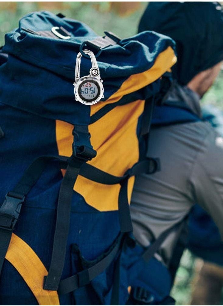 Y&D Carabiner Digital Watch, Clip on Quartz Waterproof and Shockproof Pocket Fob Watch  - Image 3