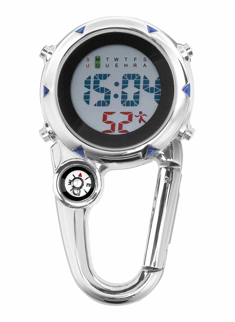 Y&D Carabiner Digital Watch, Clip on Quartz Waterproof and Shockproof Pocket Fob Watch  - Image 1