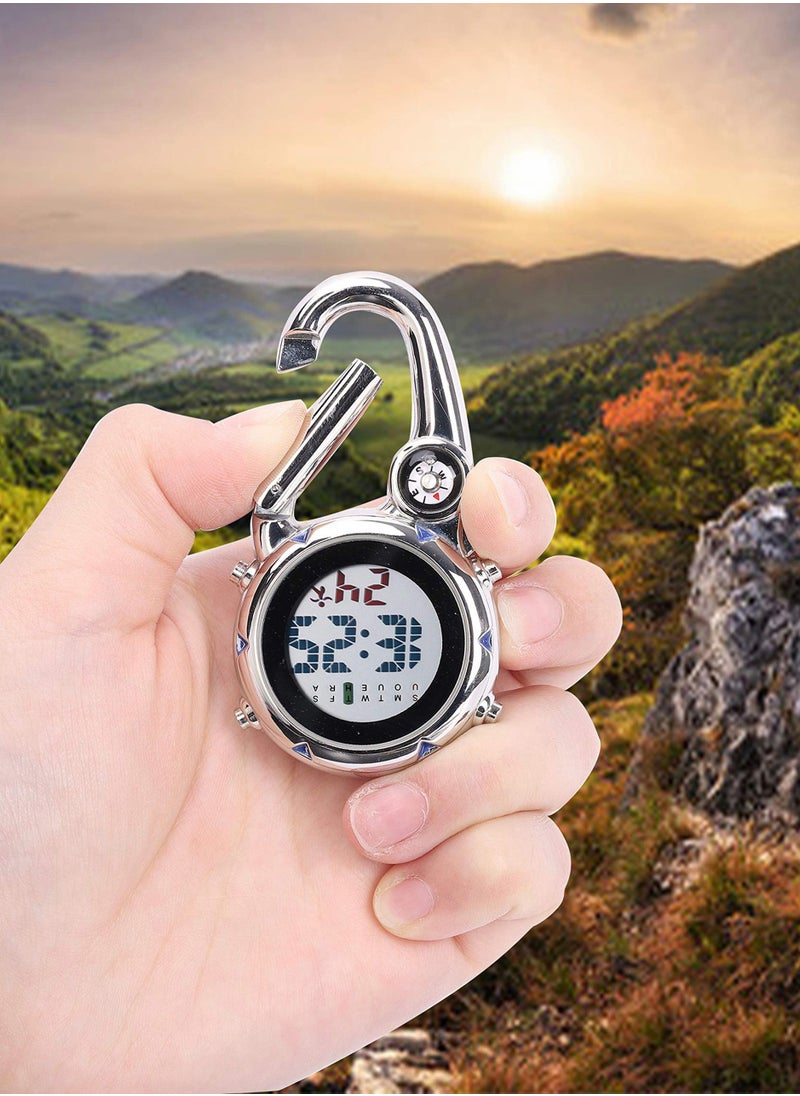 Y&D Carabiner Digital Watch, Clip on Quartz Waterproof and Shockproof Pocket Fob Watch  - Image 2