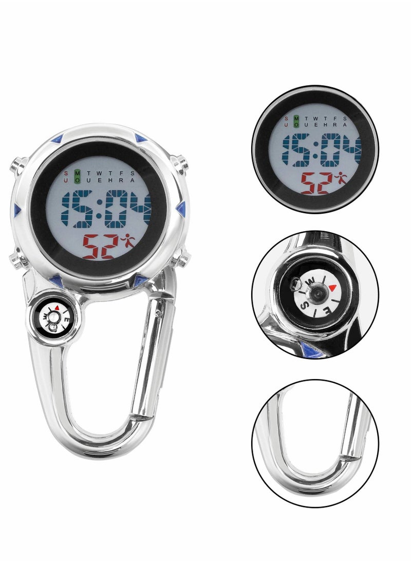 Y&D Carabiner Digital Watch, Clip on Quartz Waterproof and Shockproof Pocket Fob Watch  - Image 4
