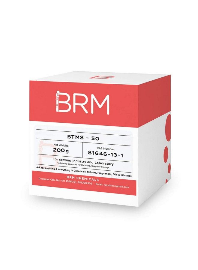 BRM CHEMICALS Btms 50 200 Grams Behentrimonium Methosulfate 50 For Lotion Making Creams Hair Conditioners Cosmetic Making & Diy Personal Care For Face Hair Skin & Body - Image 1