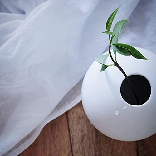 Purezento Cooee Beautiful Ceramic Decorative Vases with Unique Quality for Home Decor, Center Table, Flowers Pot,Bedroom Side Corners,Living Room Decoration,and Party Centerpieces (White) - Image 3