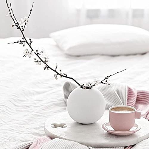 Purezento Cooee Beautiful Ceramic Decorative Vases with Unique Quality for Home Decor, Center Table, Flowers Pot,Bedroom Side Corners,Living Room Decoration,and Party Centerpieces (White) - Image 4