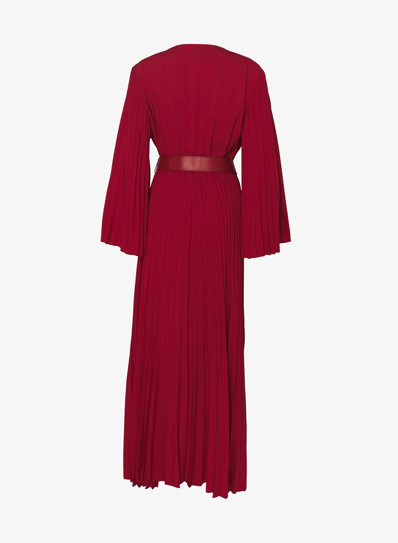 Ella Plus Belted Dress With Pleats - Image 2