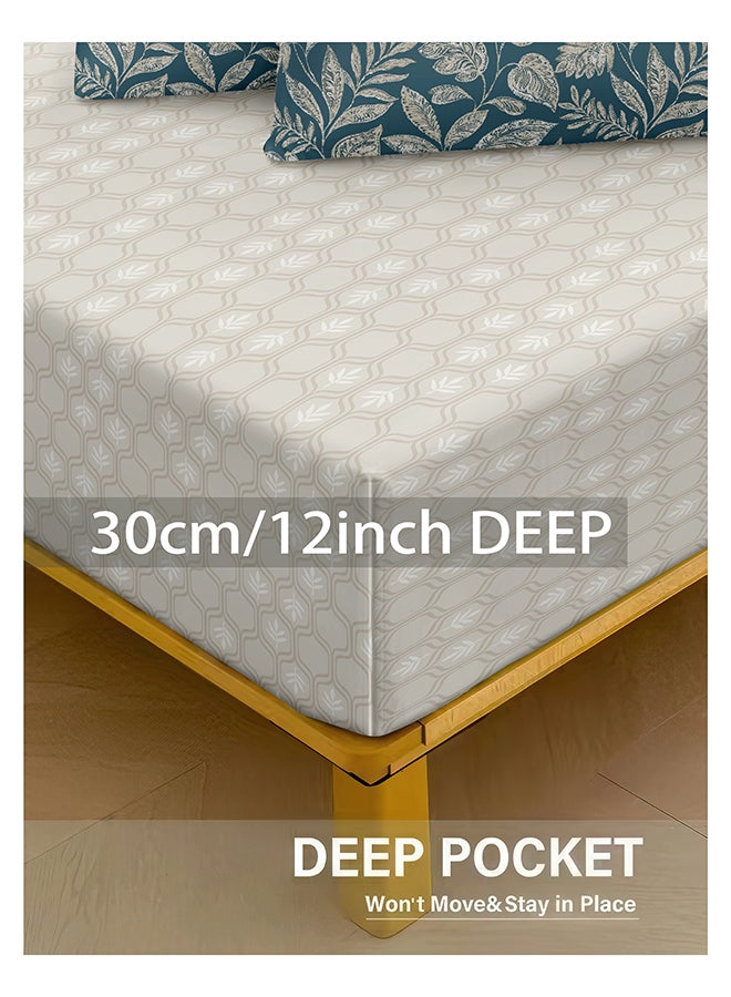 ايست من نون طقم غطاء لحاف من ٤ قطع | مصنوع من ألياف دقيقة ناعمة | ألوان متعددة | غطاء لحاف ١٦٠ × ٢٢٠ سم، ملاءة سرير ١٢٠ × ٢٠٠ سم مع جيب عميق ٣٠ سم، غطائي وسادة ٥٠ × ٧٥ سم | مناسب لمرتبة فردية - Image 5