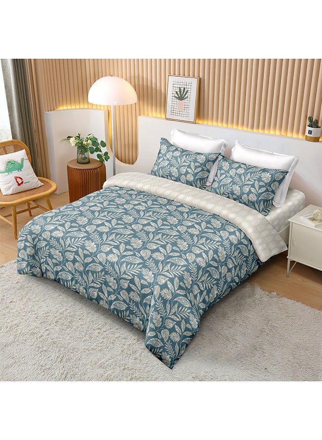 ايست من نون طقم غطاء لحاف من ٤ قطع | مصنوع من ألياف دقيقة ناعمة | ألوان متعددة | غطاء لحاف ١٦٠ × ٢٢٠ سم، ملاءة سرير ١٢٠ × ٢٠٠ سم مع جيب عميق ٣٠ سم، غطائي وسادة ٥٠ × ٧٥ سم | مناسب لمرتبة فردية - Image 2