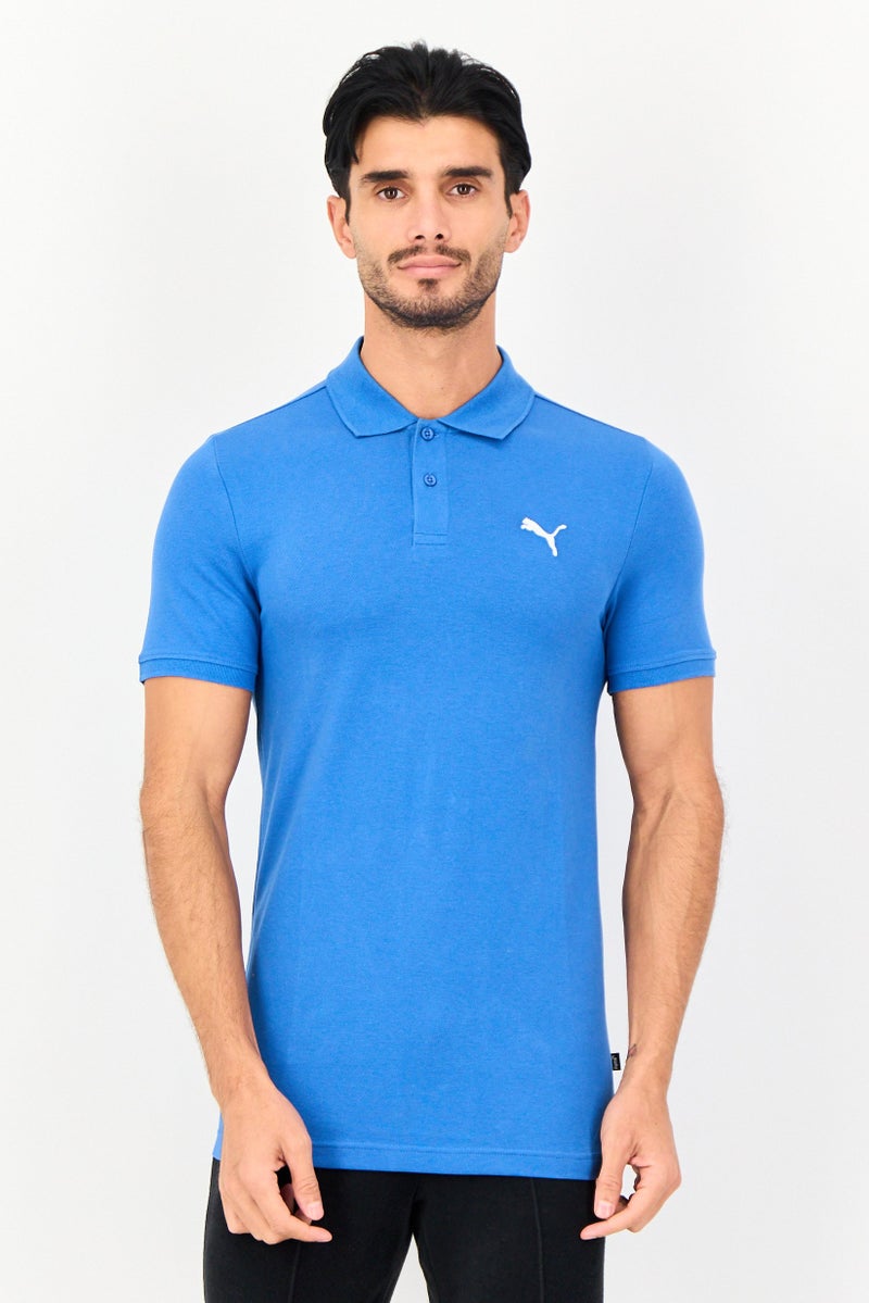 PUMA Men Slim Fit Short Sleeve Outdoor Polo Shirt, Blue - Image 1