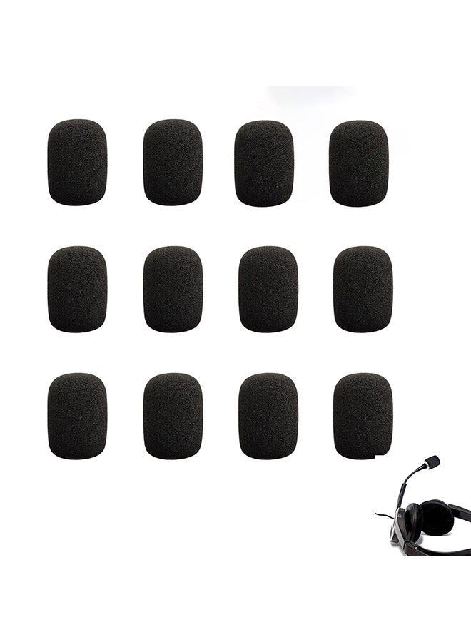 GNAFOTU 12 Piece Foam Microphone Windscreen, Mini Microphone Headset Windscreen, High Density Mic Covers for Small Lapel and Headset Microphones - Image 1