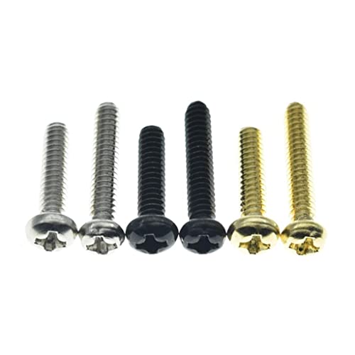 KAISH 20-Pack Stainless Steel American #6-32 Single Coil Pickup Screws with Springs for Stratocaster/Telecaster Black - Image 5