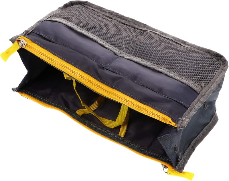 Large Capacity Travel Cosmetic Organizer Bag Grey 28X17X10CM For Toiletries Jewelry Storage - Image 1