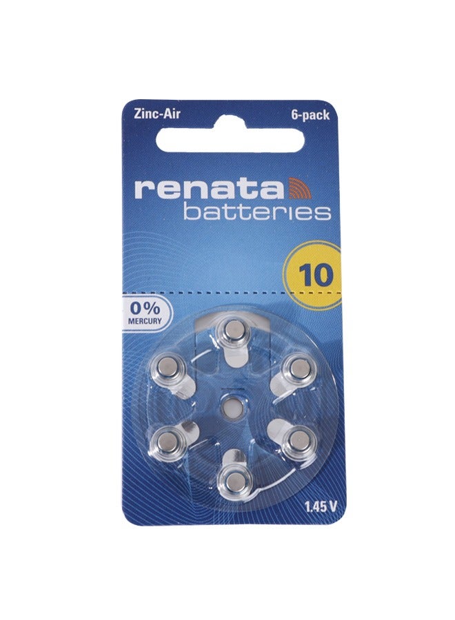 Renata Hearing Aid Batteries Size 10 1.45V - Image 1