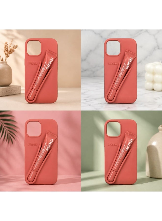 رود حافظة هاتف بتصميم أحمر الشفاه (لون Peach Pit) لهواتف iPhone 13/14/15/16/17 - Image 2