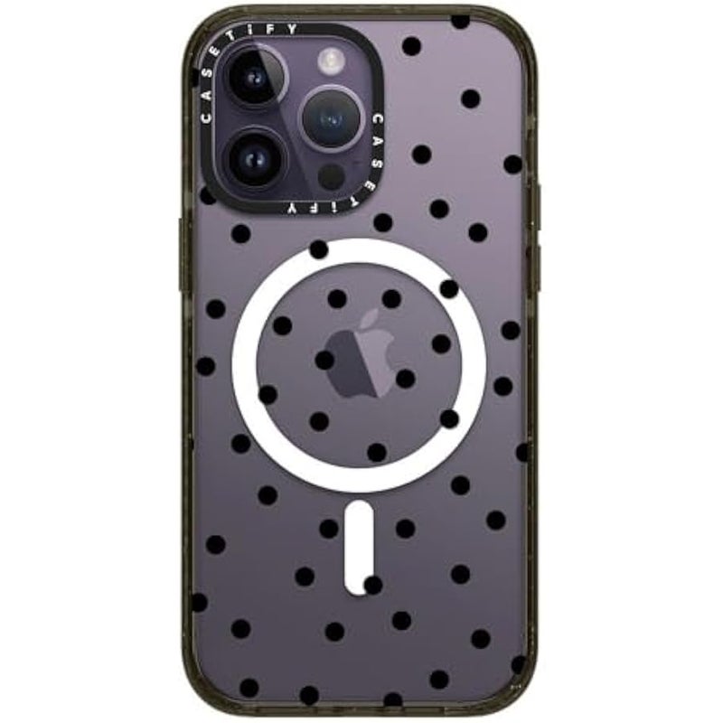 CASETIFY Impact iPhone 14 Pro Max Case 【4X Military Grade Drop Tested / 8.2ft Drop Protection/Compatible with Magsafe】 - Chaotic Charm - Clear Black - Image 4