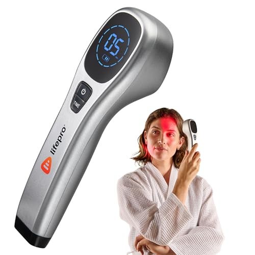 LifePro جهاز لايف برو للعلاج بالضوء الأحمر بالأشعة تحت الحمراء لتخفيف آلام المفاصل والعضلات محمول ضوء الأشعة تحت الحمراء القريب للالتهابات في الجسم والوجه تصميم مدمج وفعال يستخدم 3 أطوال موجية - Image 2