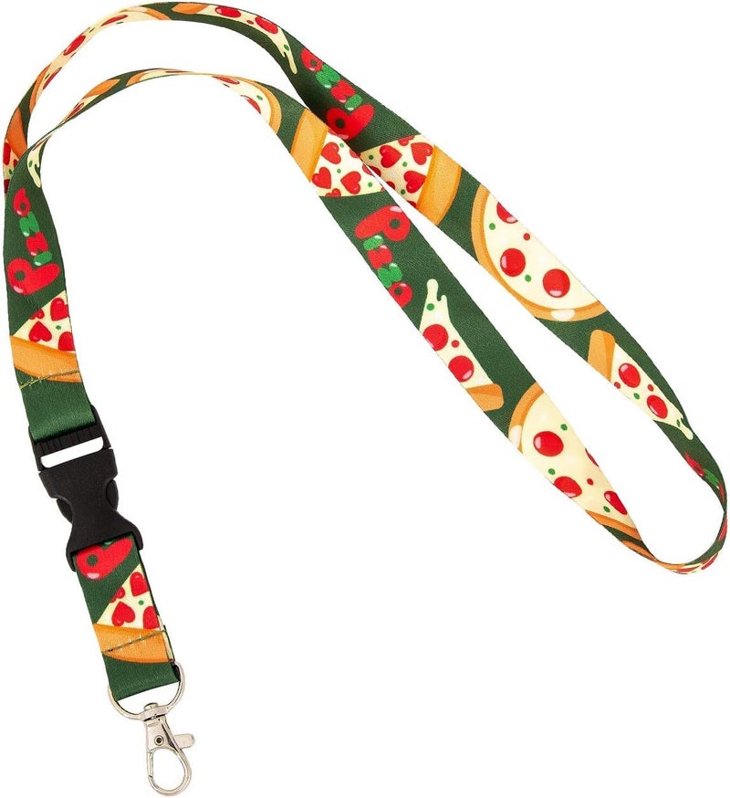 Desert Cactus Pizza Food Lanyard for Badge ID Card Keys Keychain Souvenir Holder - Image 1