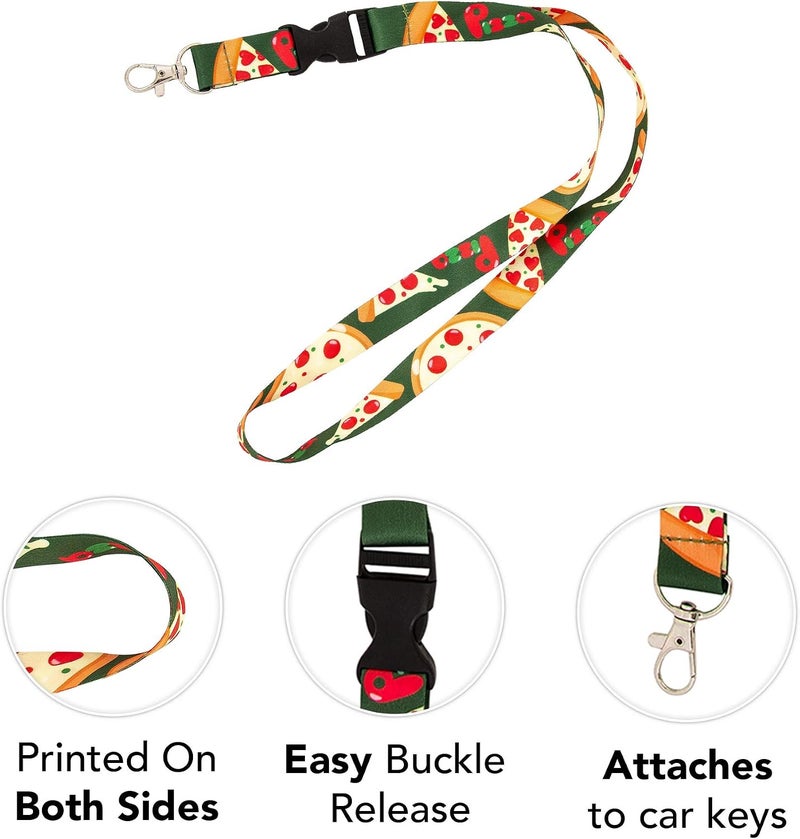 Desert Cactus Pizza Food Lanyard for Badge ID Card Keys Keychain Souvenir Holder - Image 4