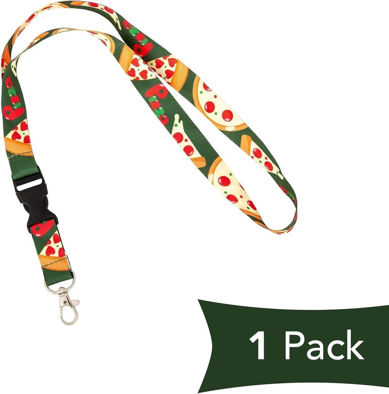 Desert Cactus Pizza Food Lanyard for Badge ID Card Keys Keychain Souvenir Holder - Image 2