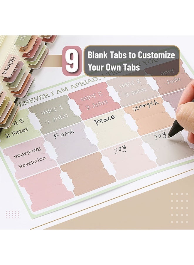 Muyixin علامات الكتاب المقدس، 75 علامة بوهيمية ملصقة للنساء والرجال، فهرس الكتاب المقدس، ملصقات الكتب - Image 3