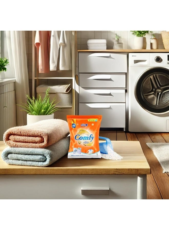 Comfy مسحوق غسيل فياه كومفي 400 جرام | إزالة بقع قوية | حماية الألوان الزاهية | عطر منعش وطويل الأمد - Image 4