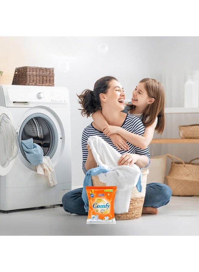 Comfy مسحوق غسيل فياه كومفي 400 جرام | إزالة بقع قوية | حماية الألوان الزاهية | عطر منعش وطويل الأمد - Image 3