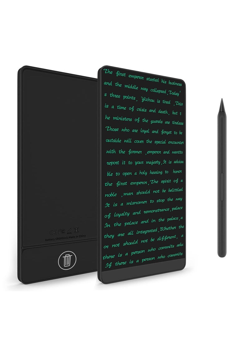 Excefore LCD Writing Tablet, Electronic Black Handwriting Board, Full Screen Erasable Graphics Tablet for Kids Drafting, Taking Notes and Leaving Message, 6.5 Inches Screen - Image 1