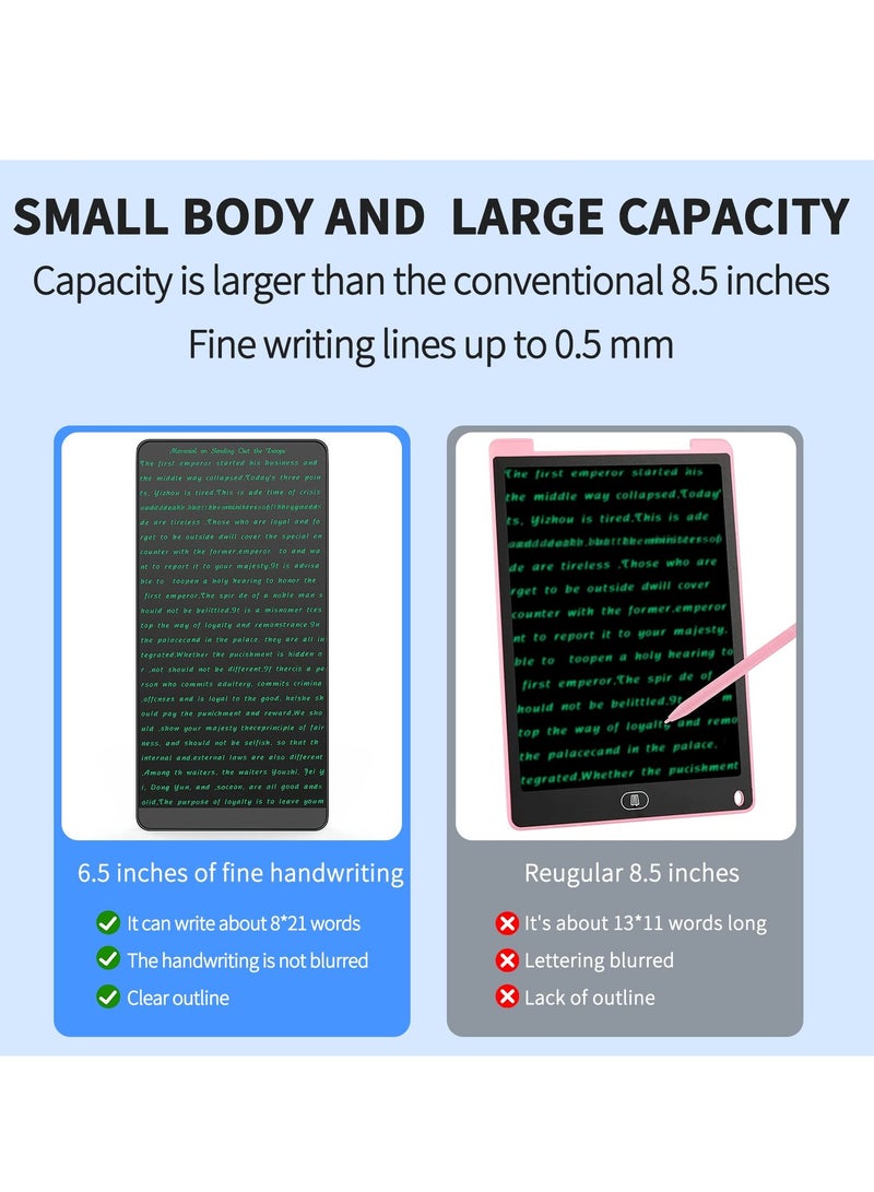 Excefore LCD Writing Tablet, Electronic Black Handwriting Board, Full Screen Erasable Graphics Tablet for Kids Drafting, Taking Notes and Leaving Message, 6.5 Inches Screen - Image 4