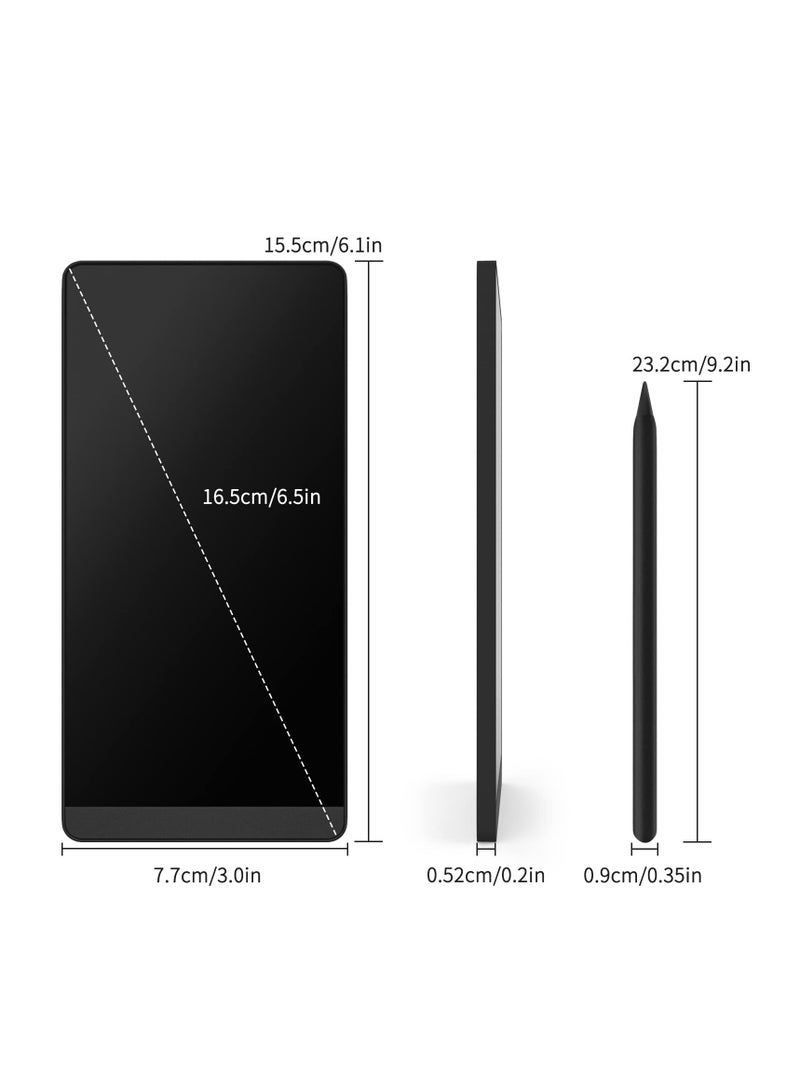 Excefore LCD Writing Tablet, Electronic Black Handwriting Board, Full Screen Erasable Graphics Tablet for Kids Drafting, Taking Notes and Leaving Message, 6.5 Inches Screen - Image 3