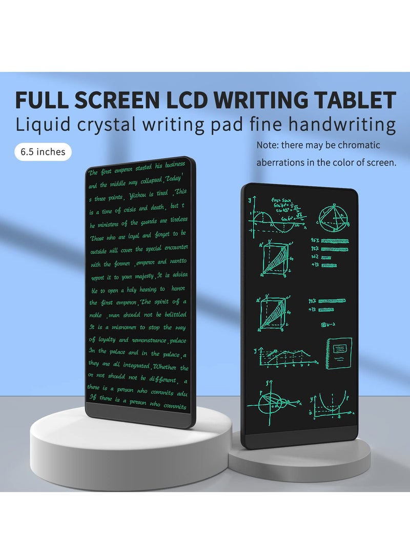 Excefore LCD Writing Tablet, Electronic Black Handwriting Board, Full Screen Erasable Graphics Tablet for Kids Drafting, Taking Notes and Leaving Message, 6.5 Inches Screen - Image 2