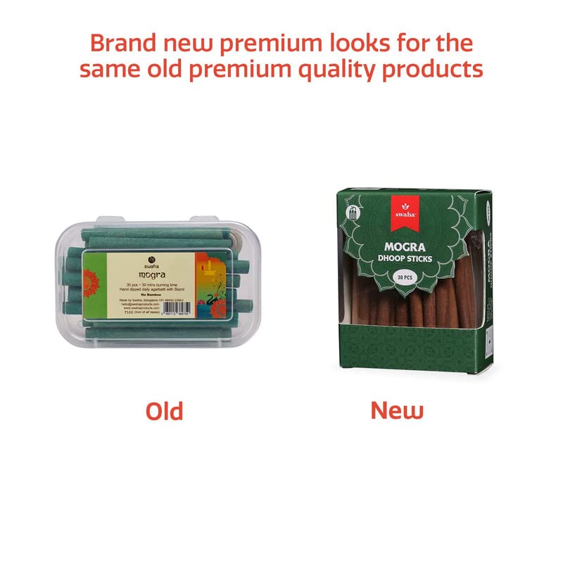 Swaha Mogra Cylindrical Dhoop Stick Long Lasting Jasmine Fragrance Incense Sticks Bamboo Less Eco Friendly Agarbatti Sticks Pack of 3 - Image 4