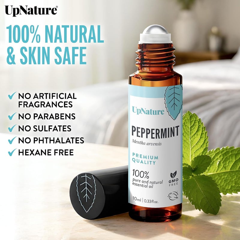 UpNature Peppermint Essential Oil Roll On - Natural Nausea Morning Sickness Relief for Pregnant Women - Pregnancy Must Haves Rollerball Roller - Image 3