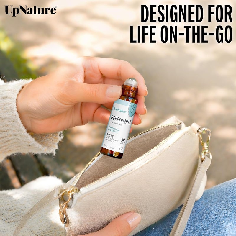 UpNature Peppermint Essential Oil Roll On - Natural Nausea Morning Sickness Relief for Pregnant Women - Pregnancy Must Haves Rollerball Roller - Image 5