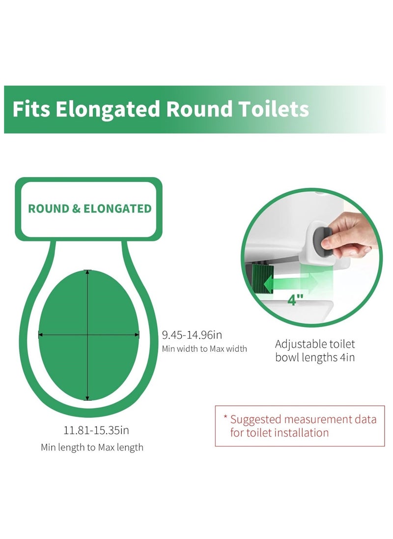 Ru syanl - Raised Toilet Seat with Handles up to 100KG Elevated Toilet Seat Risers for Seniors Handicap Adjustable Toilet Safety Chair Raised Toilet Seat Elongated Fit Any Toilet - Image 1