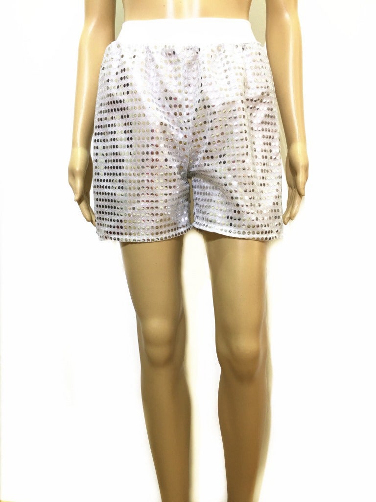 Performance Clothing For Men And Women, Sequin Patchwork Stage Performance Loose Shorts, Dance Singer Host Unisex Pants - Image 5