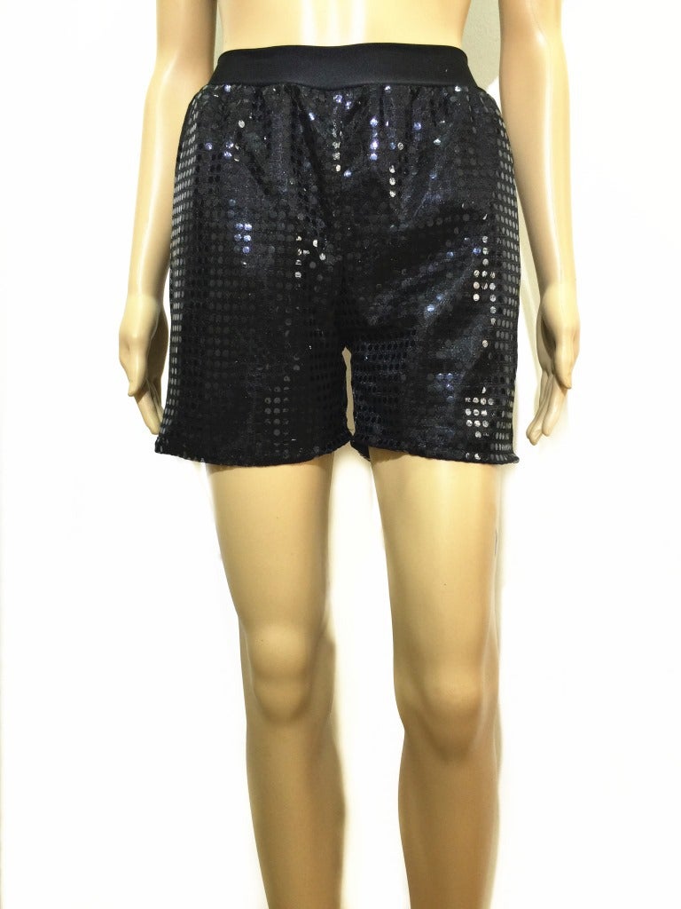 Performance Clothing For Men And Women, Sequin Patchwork Stage Performance Loose Shorts, Dance Singer Host Unisex Pants - Image 1