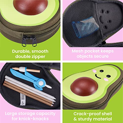 It's Academic Avocado Pencil Case School Supply Bag with Mesh Pocket, Cute Design - Image 2