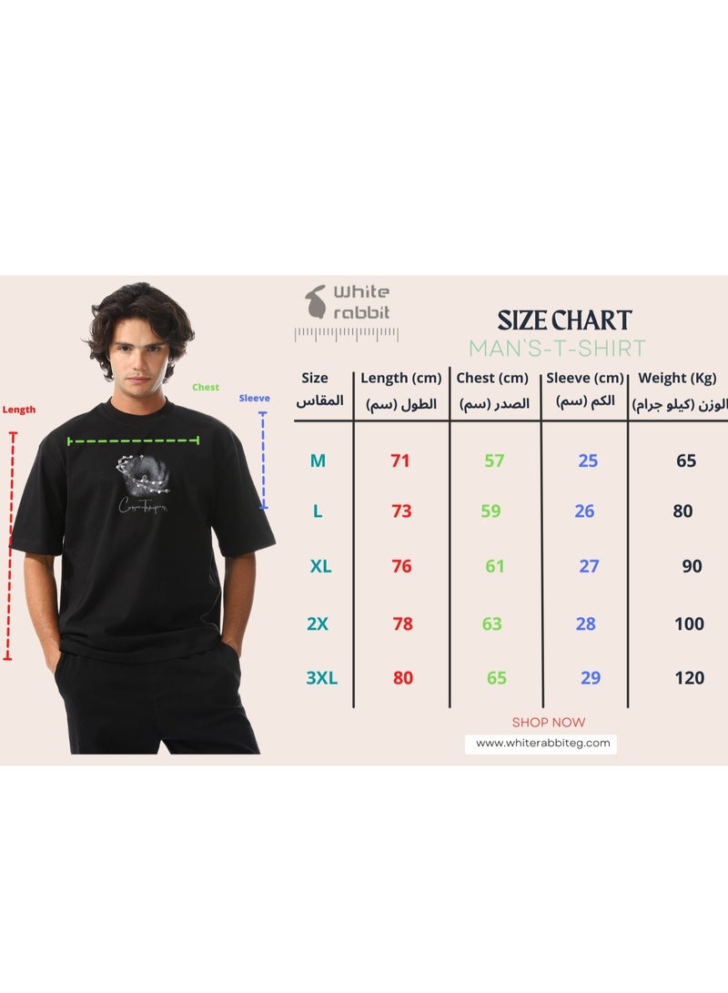 WHITE RABBIT Oversized Printed Cotton T-Shirt  - Image 5