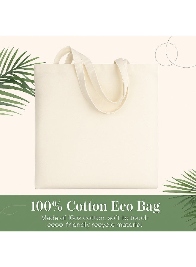 We Print, Your Gift Egyptian Pharaonic Canvas Tote Bag – 40×40 cm – Natural Beige Heavy Canvas – Ancient Egypt Icons Design - Image 4