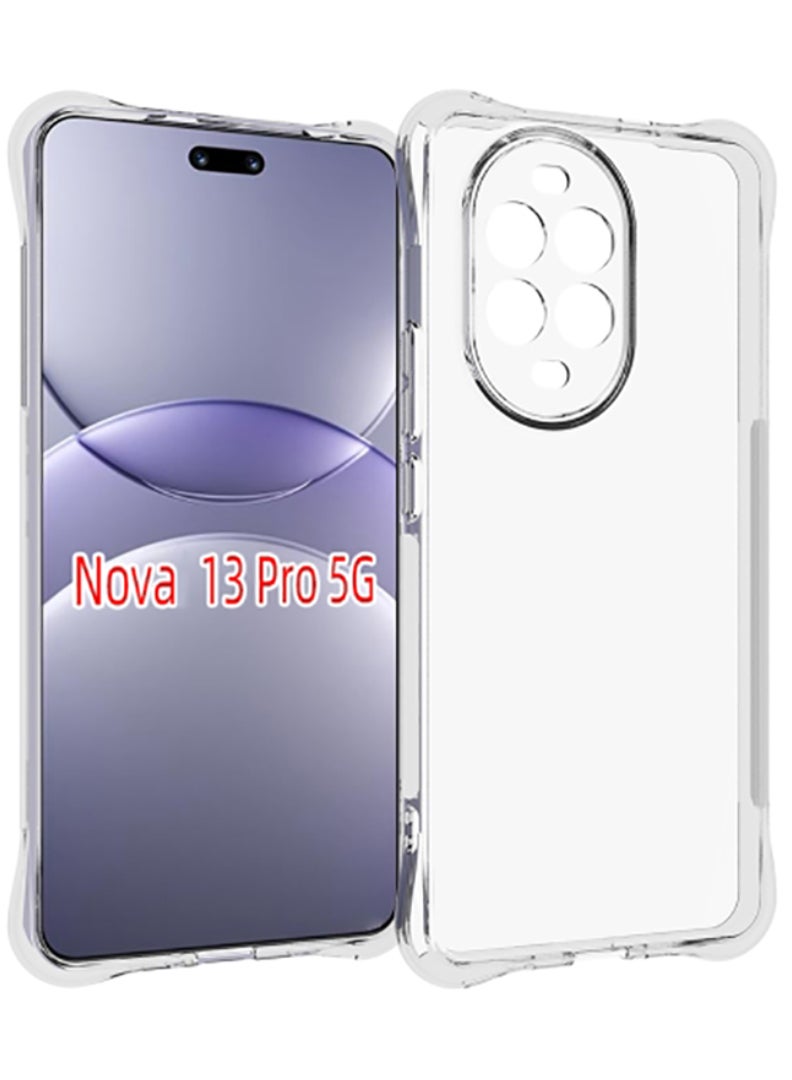 Theodor Huawei Nova 13 Pro Clear Case, Shock-Absorption TPU Cell Phone Cover with Reinforced Corners, Soft Flexible & Crystal Clear Protective Bumper Case - Image 1